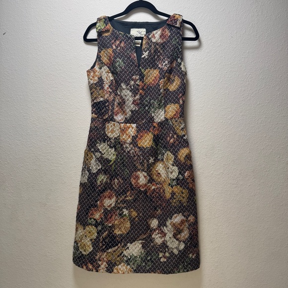 Tabitha Dresses & Skirts - Anthropologie Tabitha Brown Floral Sheath Midi Dress